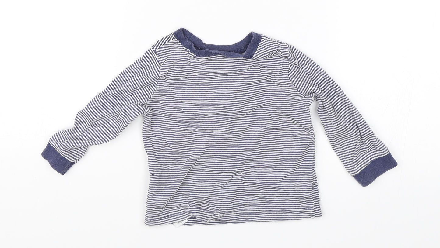 George Baby Blue Striped  Jersey T-Shirt Size 9-12 Months  - Tigger