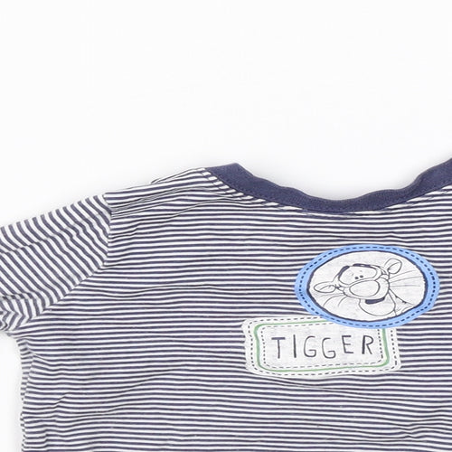 George Baby Blue Striped  Jersey T-Shirt Size 9-12 Months  - Tigger