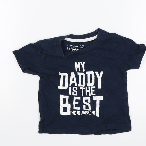 Rebel Baby Blue   Basic T-Shirt Size 12-18 Months  - My daddy is the best
