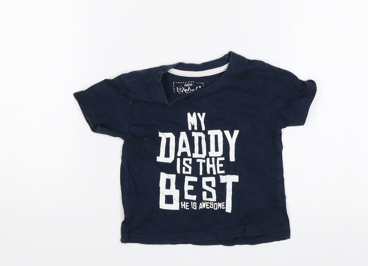 Rebel Baby Blue Basic T-Shirt Size 12-18 Months - My daddy is the best