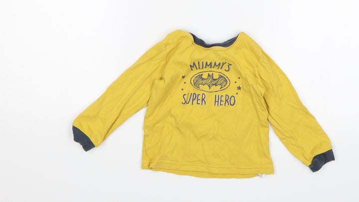 George Baby Yellow   Jersey T-Shirt Size 18-24 Months  - Batman Mummy's super hero