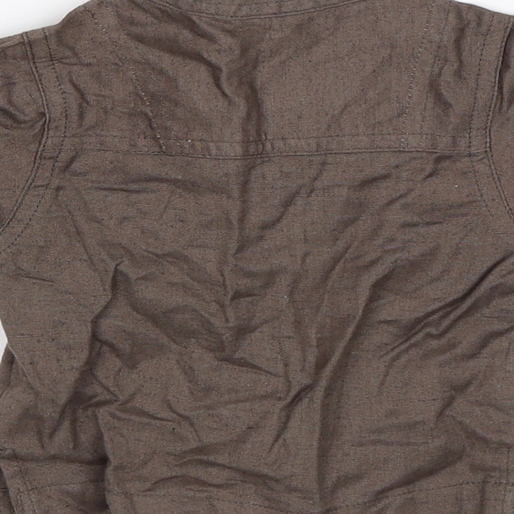 Tiny Ted Baby Brown   Basic Button-Up Size 0-3 Months