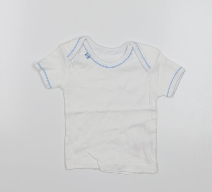 Preworn Baby White Basic T-Shirt Size 0-3 Months