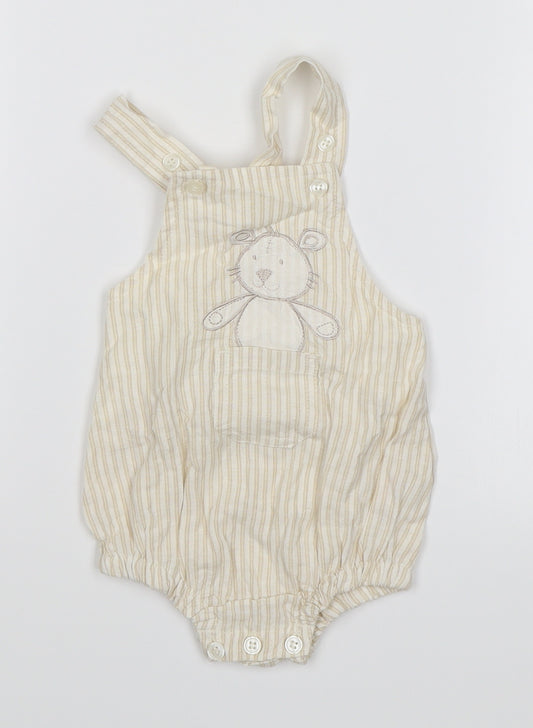 Preworn Baby Beige   Romper One-Piece Size 0-3 Months  - Bear