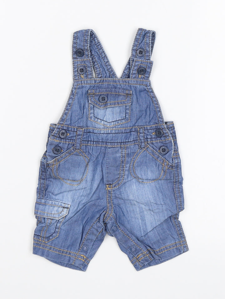 Baby Boutique Baby Blue Dungaree One-Piece Size 0-3 Months