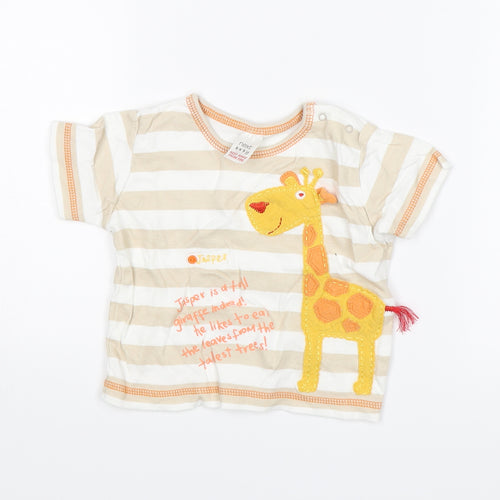 NEXT Baby Orange   Basic T-Shirt Size 3-6 Months  - Giraffe