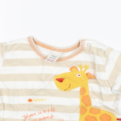 NEXT Baby Orange   Basic T-Shirt Size 3-6 Months  - Giraffe