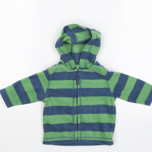 Cherokee Baby Green Striped  Full Zip Jumper Size 0-3 Months