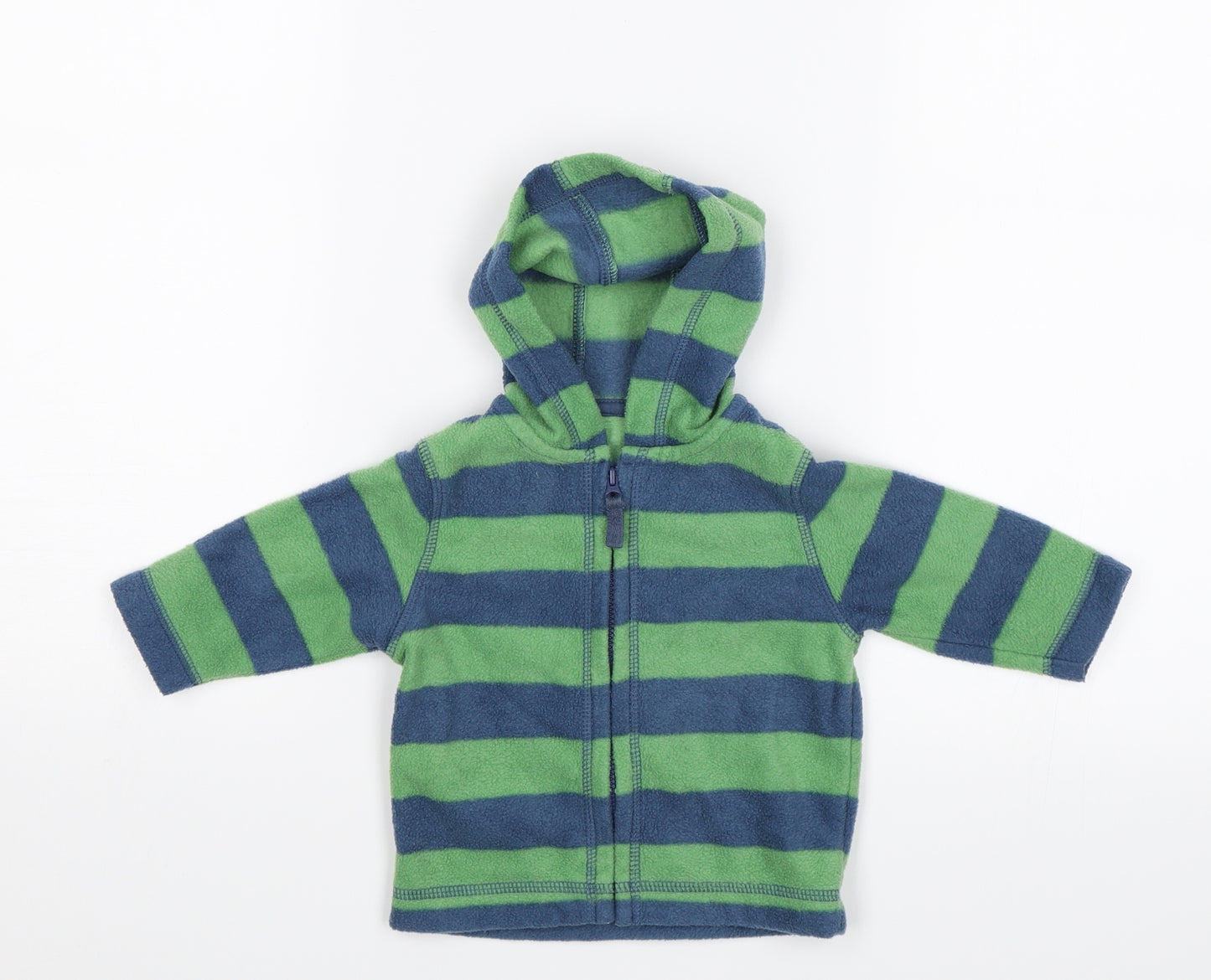 Cherokee Baby Green Striped  Full Zip Jumper Size 0-3 Months