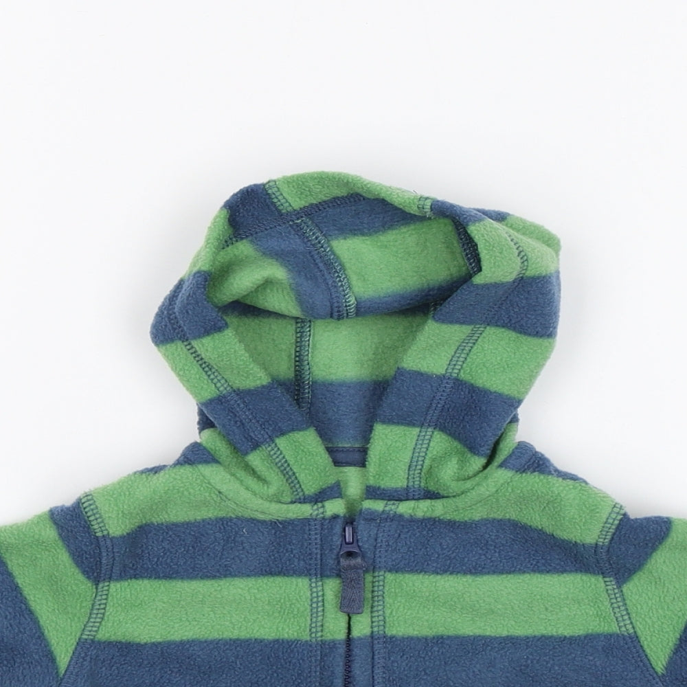 Cherokee Baby Green Striped  Full Zip Jumper Size 0-3 Months