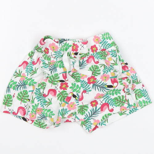 Primark Baby Green Floral  Cropped Leggings Size 6-9 Months
