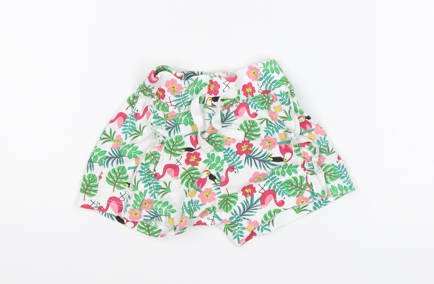Primark Baby Green Floral  Cropped Leggings Size 6-9 Months