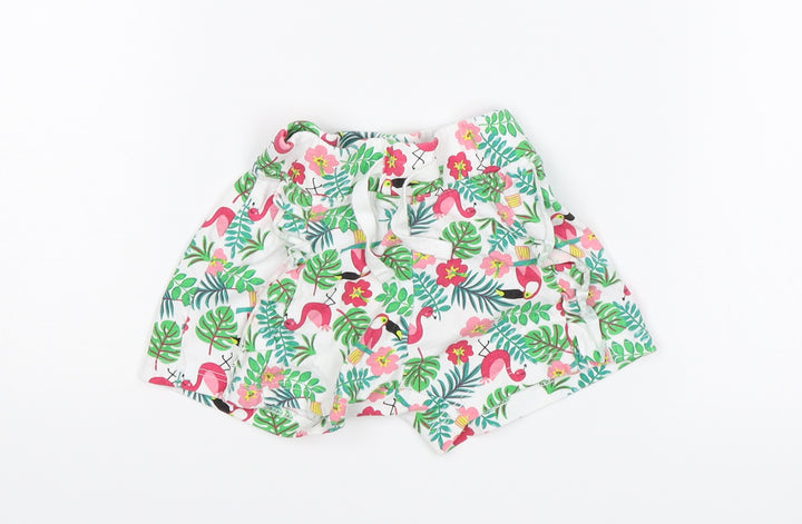 Primark Baby Green Floral  Cropped Leggings Size 6-9 Months