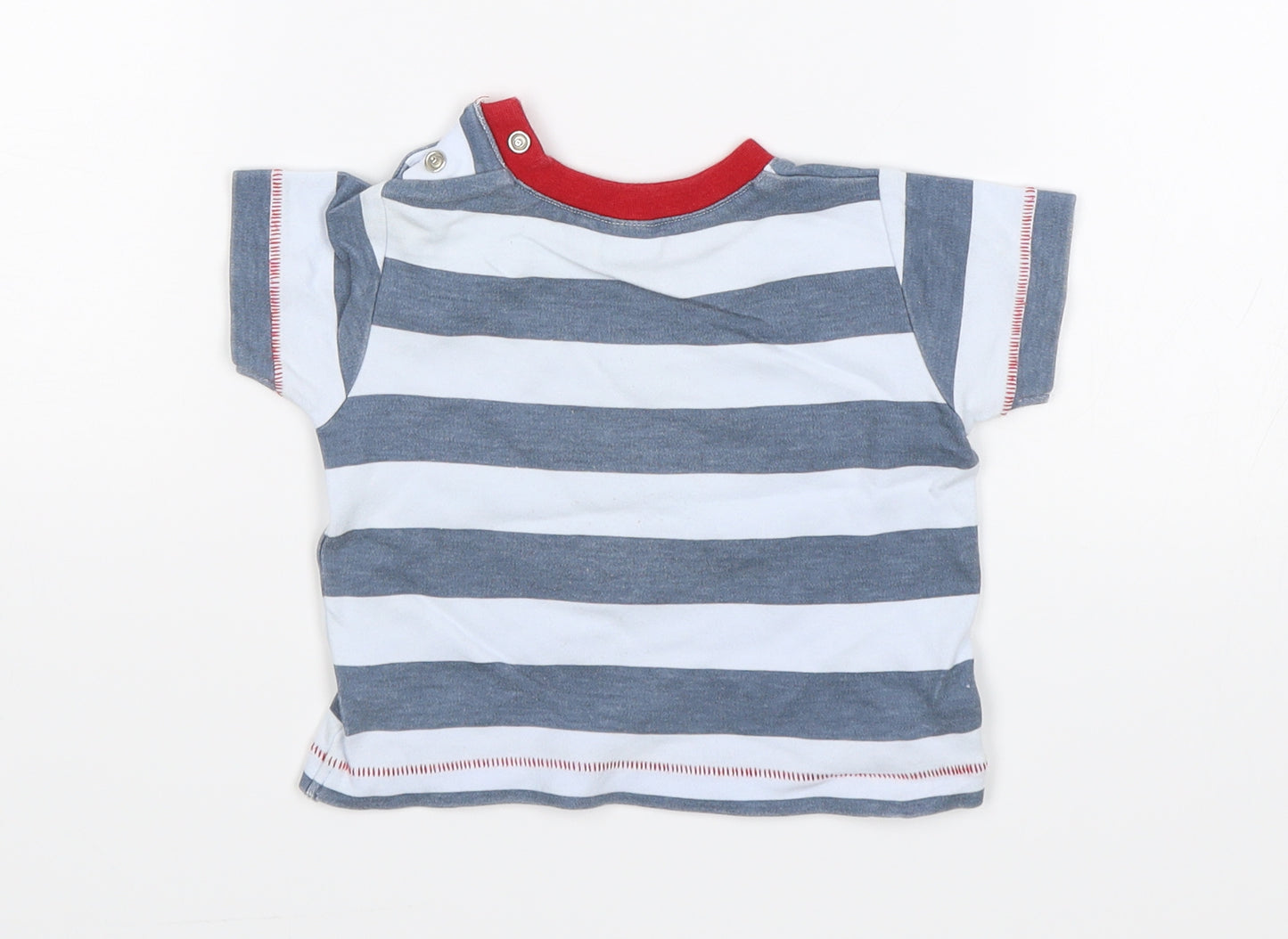 NEXT Baby Blue Striped  Basic T-Shirt Size 0-3 Months  - Little dribbler