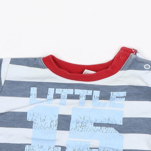 NEXT Baby Blue Striped  Basic T-Shirt Size 0-3 Months  - Little dribbler