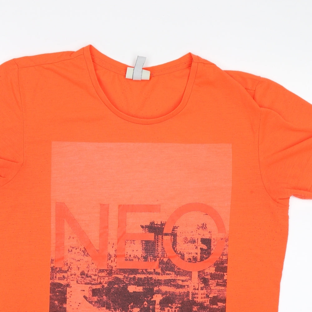 adidas Womens Orange   Basic T-Shirt Size M  - Neo