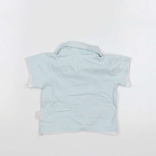 Nursery Time Baby Blue   Basic Polo Size 0-3 Months  - Shark patrol