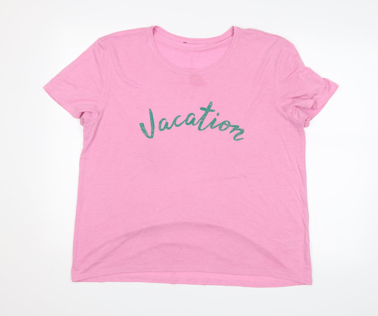 M&S Womens Pink   Basic T-Shirt Size 16  - Vacation