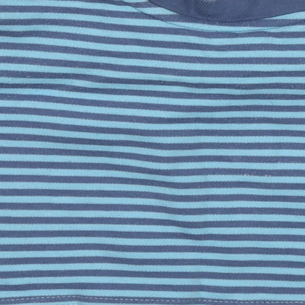 George Baby Blue Striped  Jersey T-Shirt Size 0-3 Months  - Animals