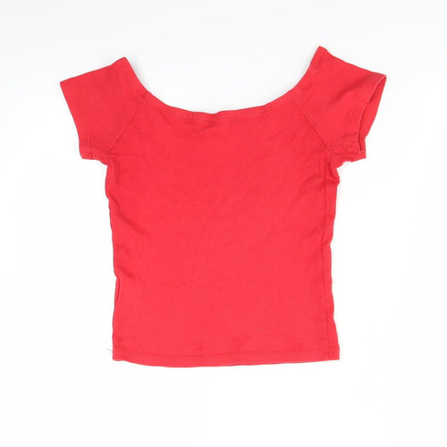 Select Womens Red   Basic T-Shirt Size 10