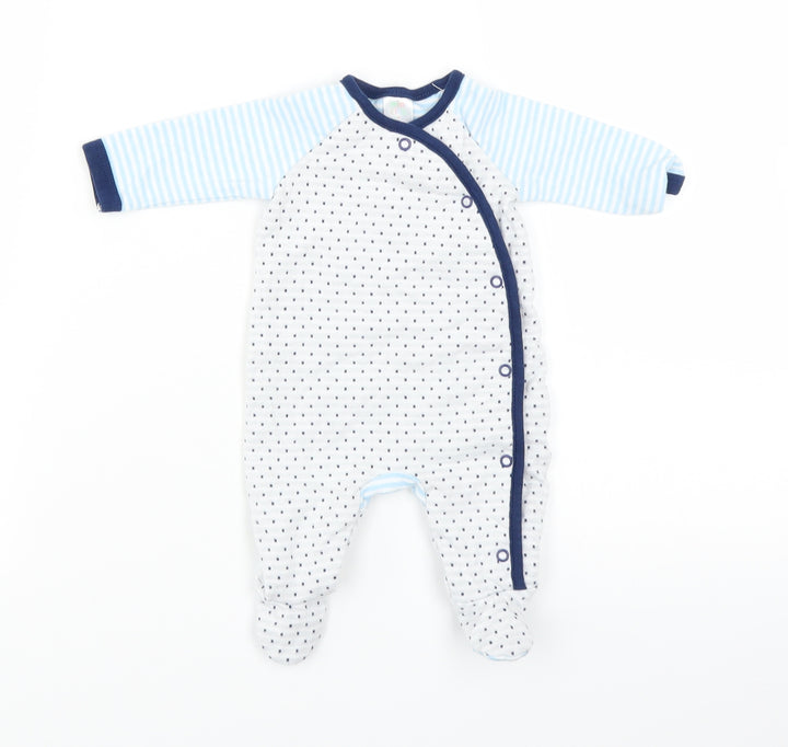 Mini Club Baby Blue Polka Dot Babygrow One-Piece Size 0-3 Months