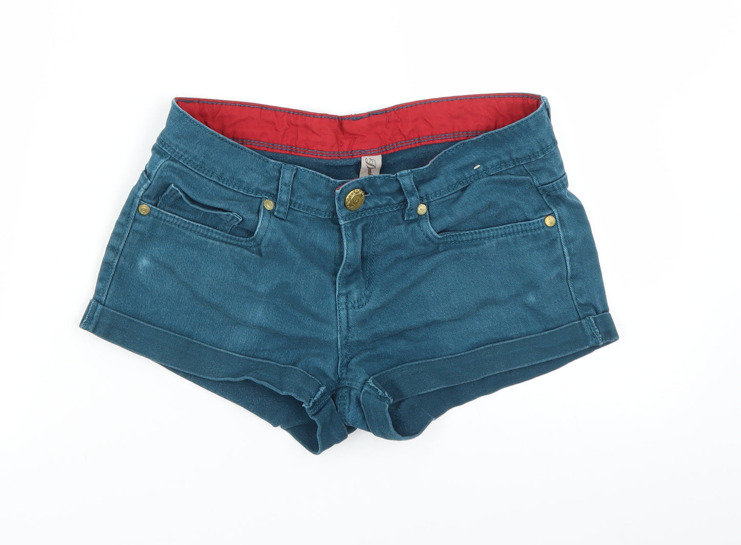 Primark Womens Blue  Denim Hot Pants Shorts Size 8