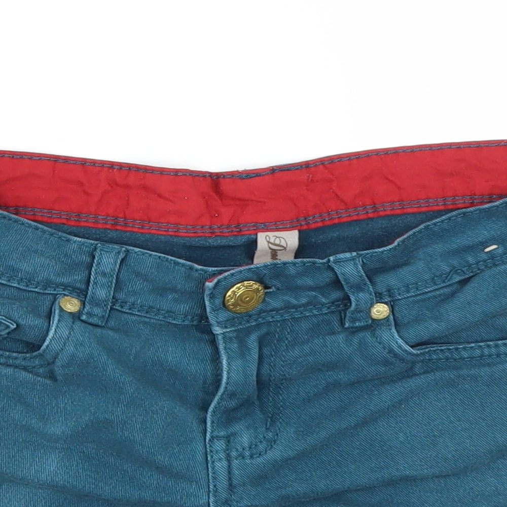 Primark Womens Blue  Denim Hot Pants Shorts Size 8