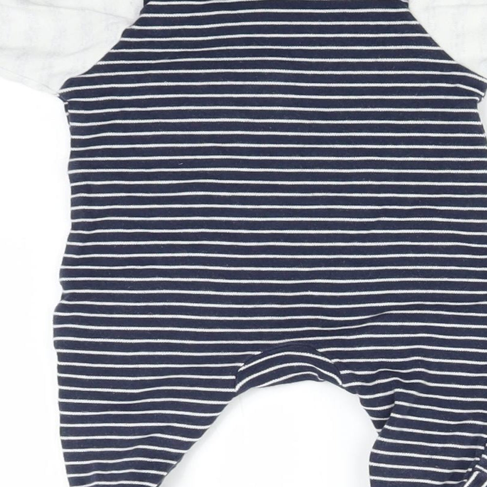 George Baby Blue Striped  Babygrow One-Piece Size 0-3 Months