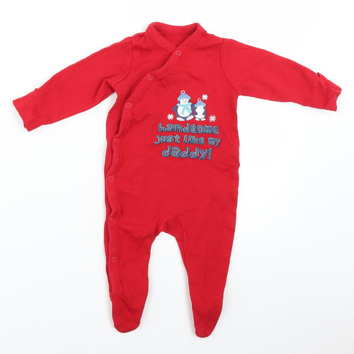 TU Baby Red   Babygrow One-Piece Size 0-3 Months