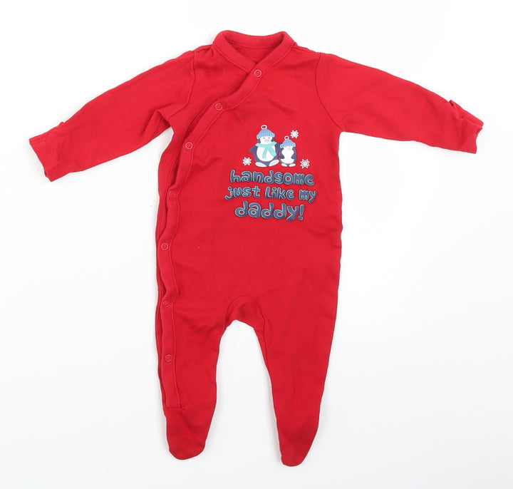 TU Baby Red   Babygrow One-Piece Size 0-3 Months