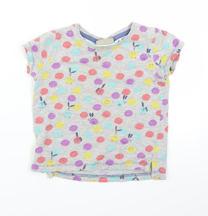NEXT Baby Grey Polka Dot Basic T-Shirt Size 18-24 Months