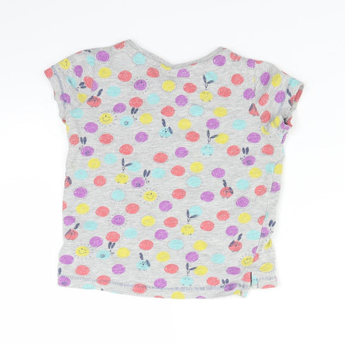 NEXT Baby Grey Polka Dot  Basic T-Shirt Size 18-24 Months