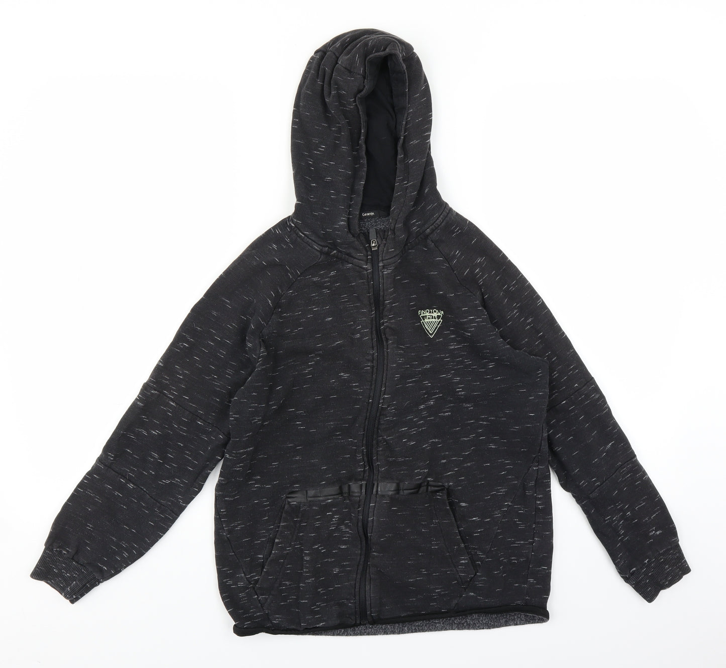 George Boys Grey   Full Zip Hoodie Size 12-13 Years