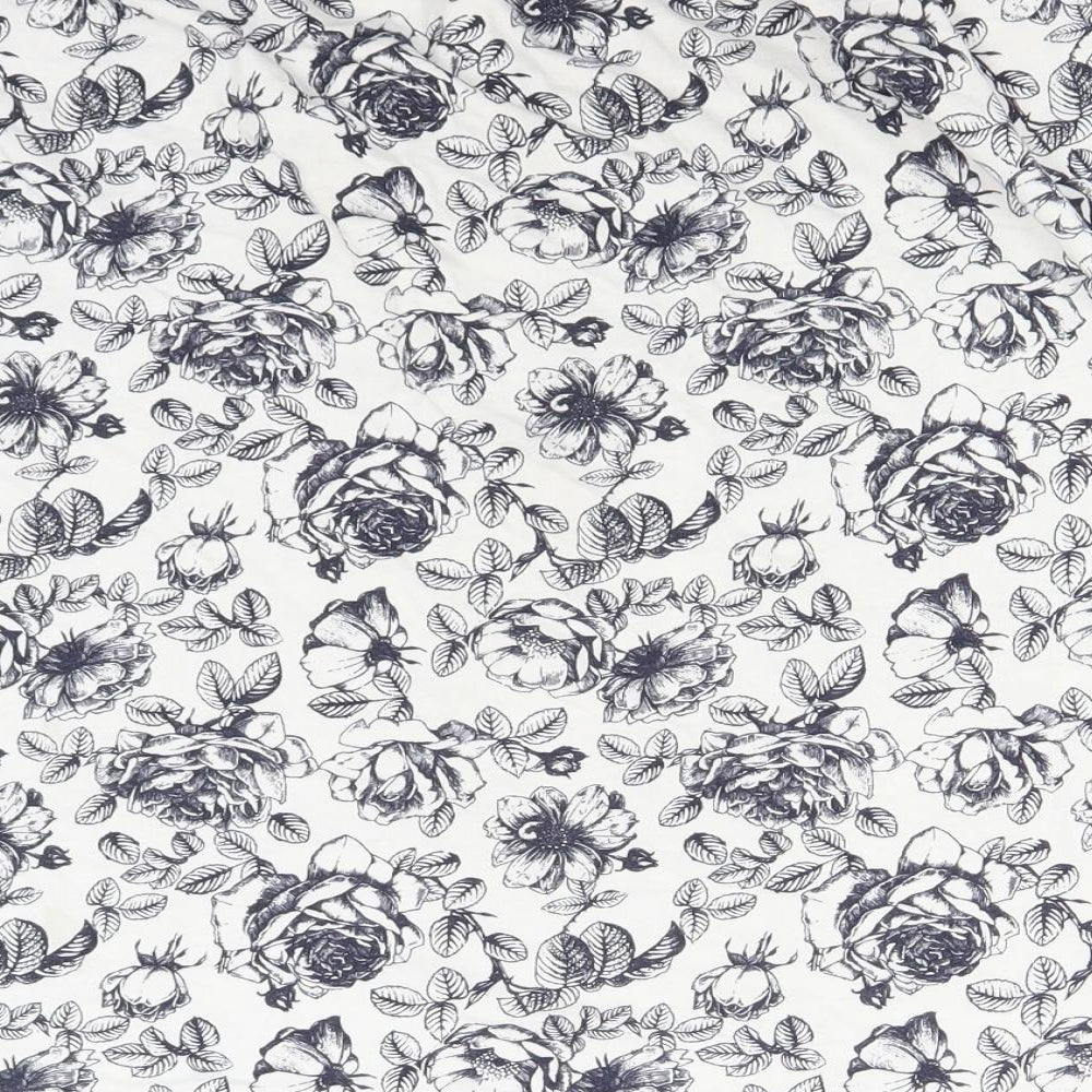George Womens White Floral  Basic T-Shirt Size 20