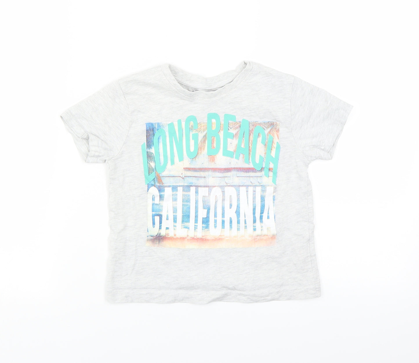 Primark Boys Grey   Basic T-Shirt Size 3-4 Years