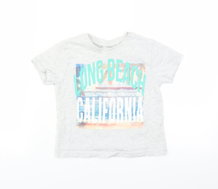 Primark Boys Grey   Basic T-Shirt Size 3-4 Years