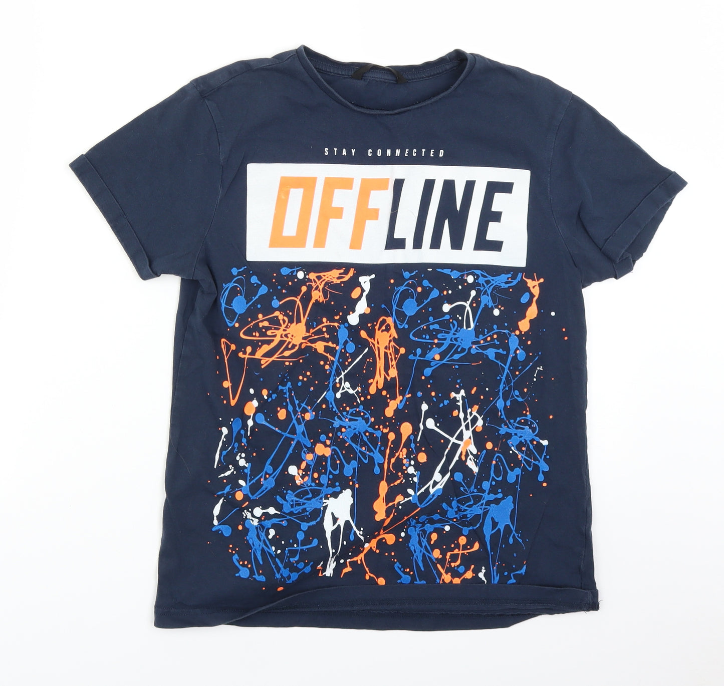 George Boys Blue   Basic T-Shirt Size 12-13 Years
