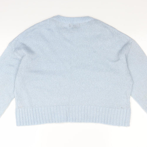 New Look Womens Blue  Knit Pullover Jumper Size M