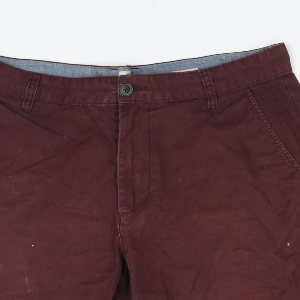 acw85 Mens Red   Chino Shorts Size 32 in