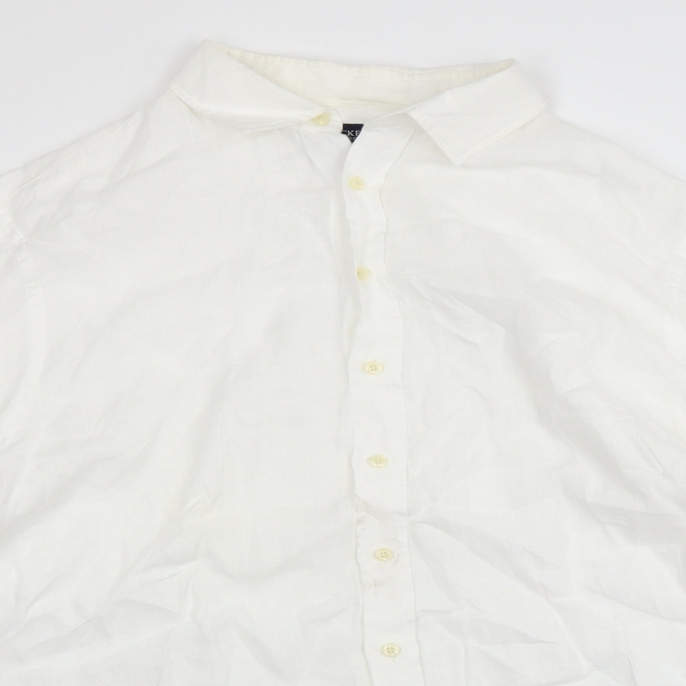 Hackett London Mens White    Dress Shirt Size 3XL
