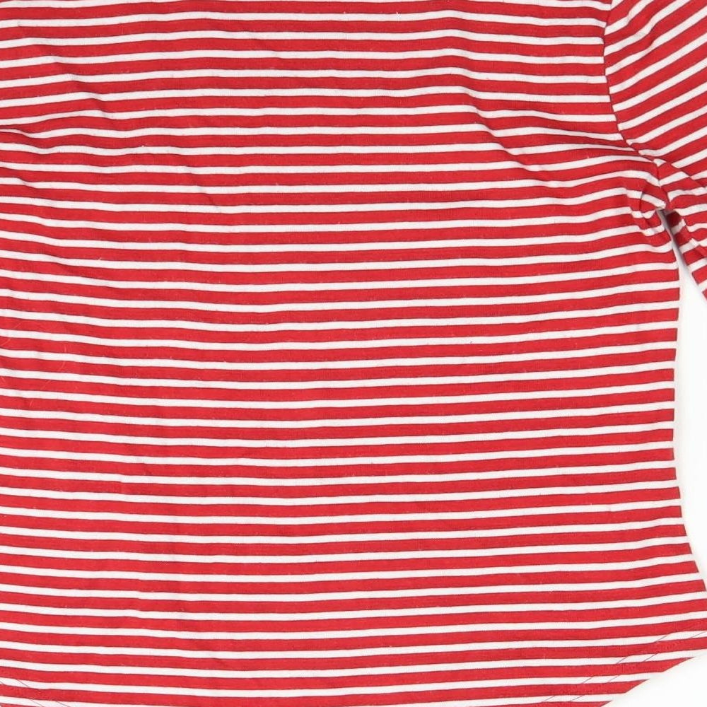 George Womens Red Striped  Basic T-Shirt Size 10