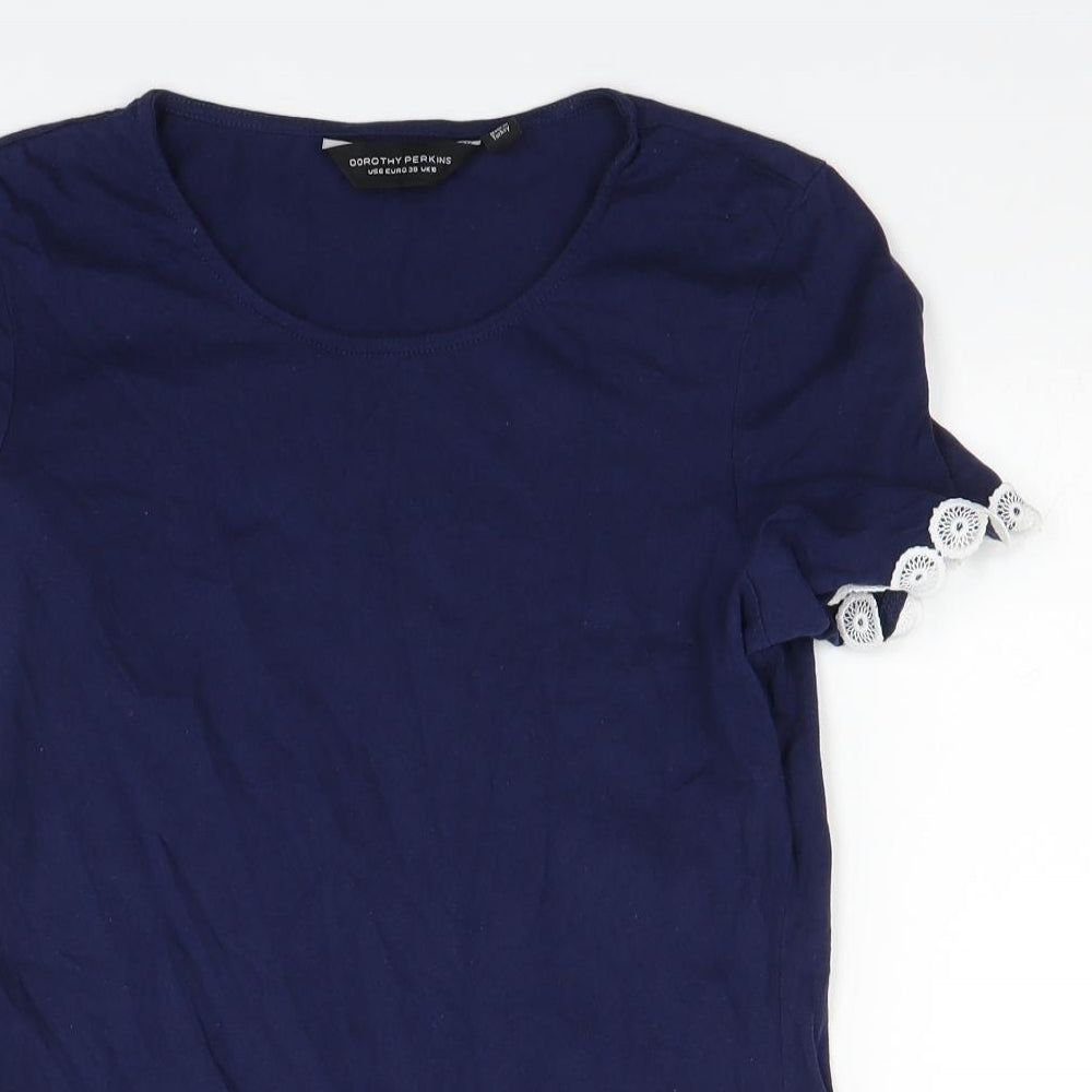 Dorothy Perkins Womens Blue   Basic T-Shirt Size 10