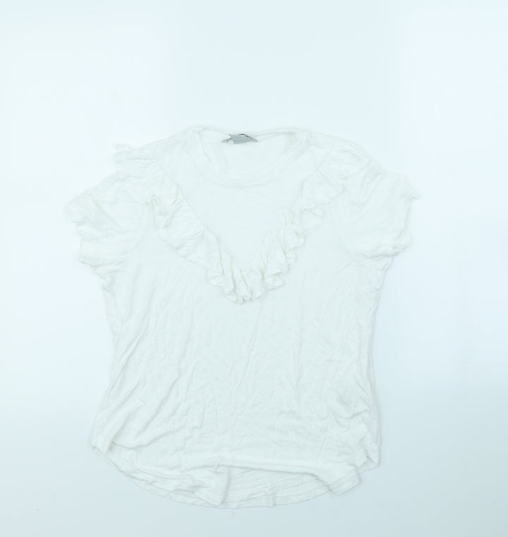 H&M Womens White Basic Tank Size S