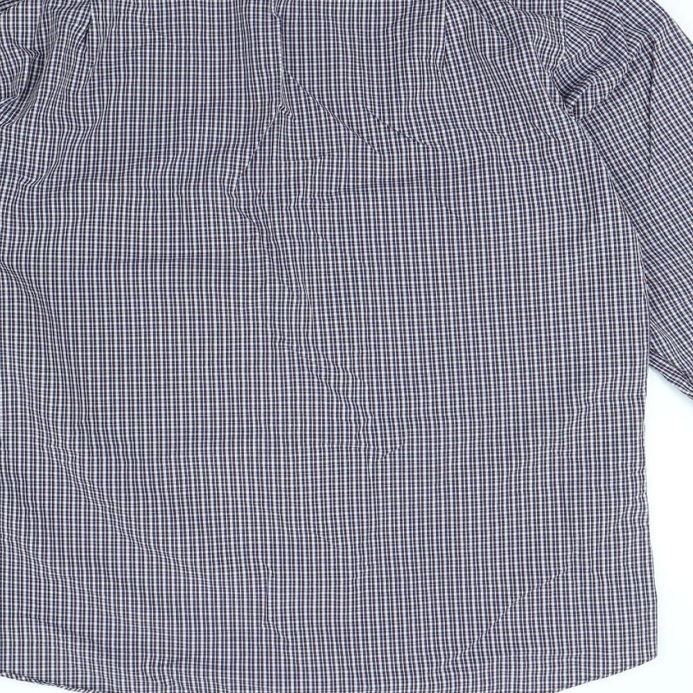 M&S Mens Red Check   Dress Shirt Size 42