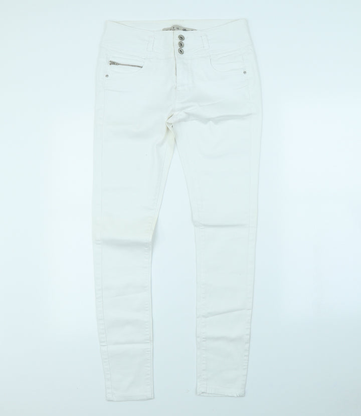 Denim & Co. Womens White   Skinny Jeans Size 12 L30 in