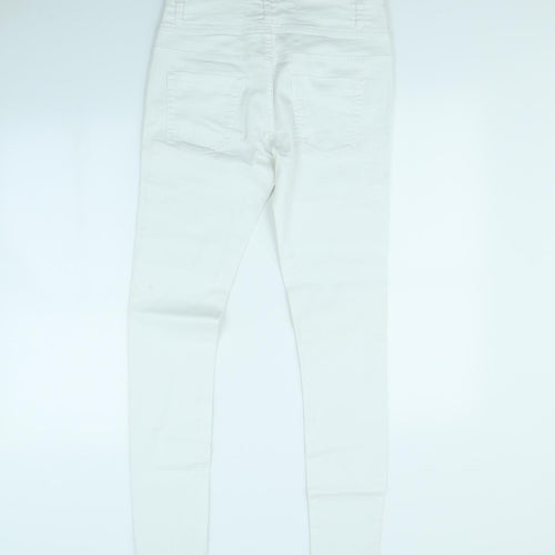 Denim & Co. Womens White   Skinny Jeans Size 12 L30 in