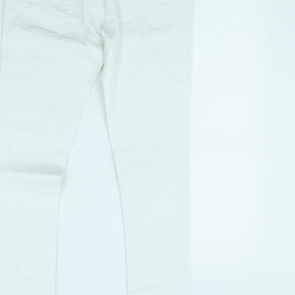 Denim & Co. Womens White   Skinny Jeans Size 12 L30 in