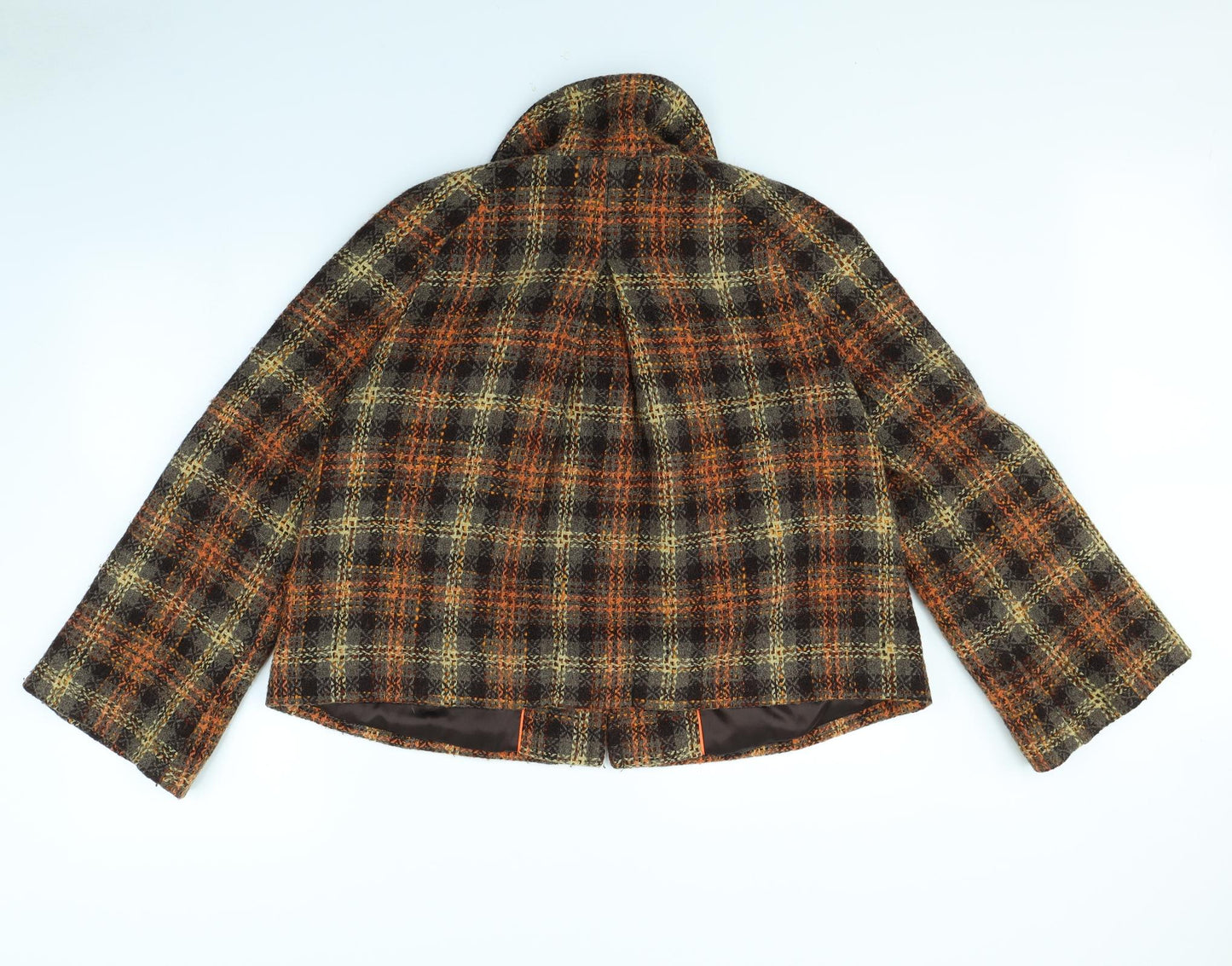 NEXT Womens Brown Plaid  Jacket Coat Size 12