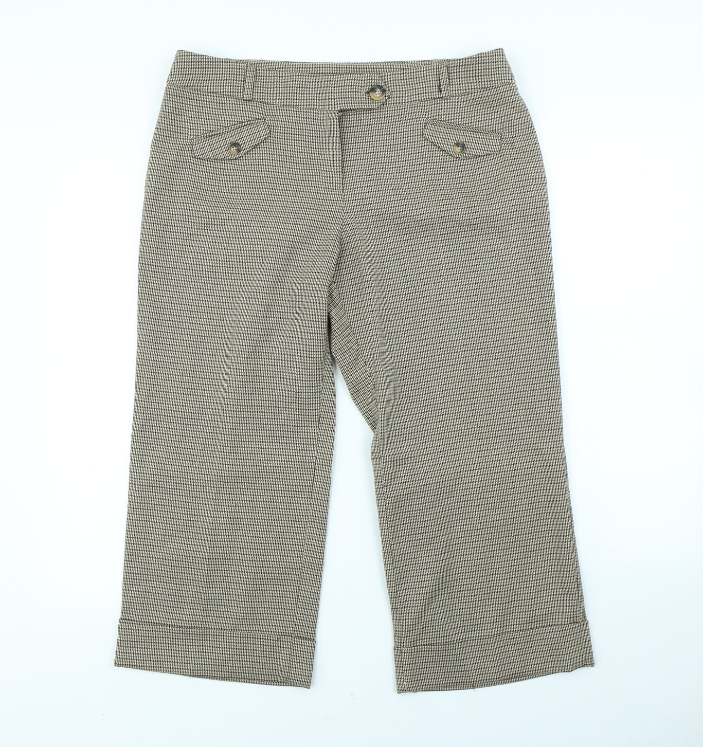 Florence + Fred  Womens Brown Check  Dress Pants Trousers Size 14 L21 in