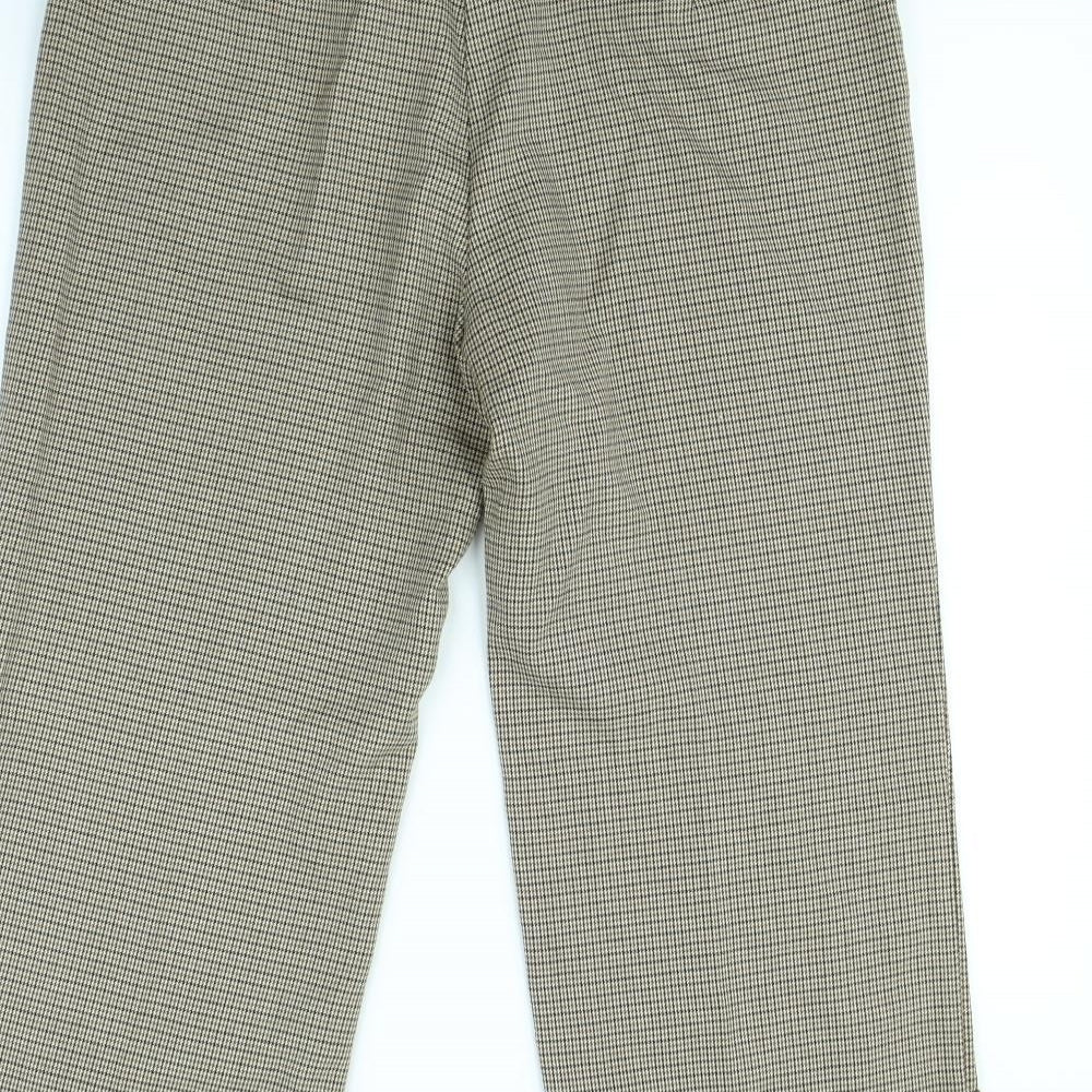 Florence + Fred  Womens Brown Check  Dress Pants Trousers Size 14 L21 in